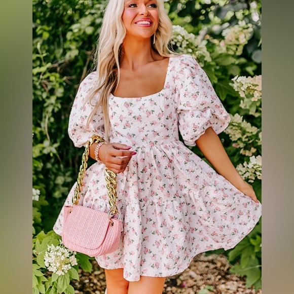 bohme Dresses & Skirts - Mable x Böhme Floral Puff Sleeve Babydoll Dress – Size M
